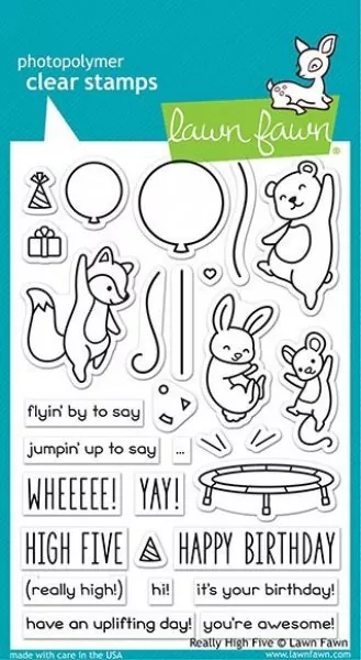 LF2215 ReallyHighFive Clear Stamps Lawn Fawn