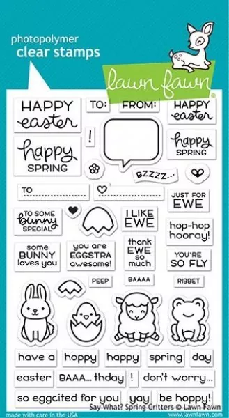 LF2228 SayWhatSpringCritters Clear Stamps Lawn Fawn
