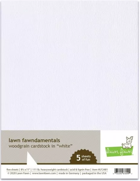 LF2481 Woodgrain Cardstock White Lawn Fawn
