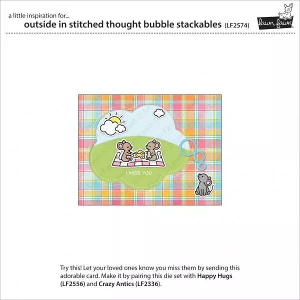 Outside In Stitched Thought Bubble Stackables Dies Lawn Fawn