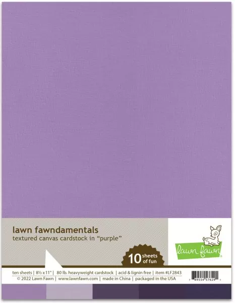 Purple Textured Canvas Cardstock Lawn Fawn
