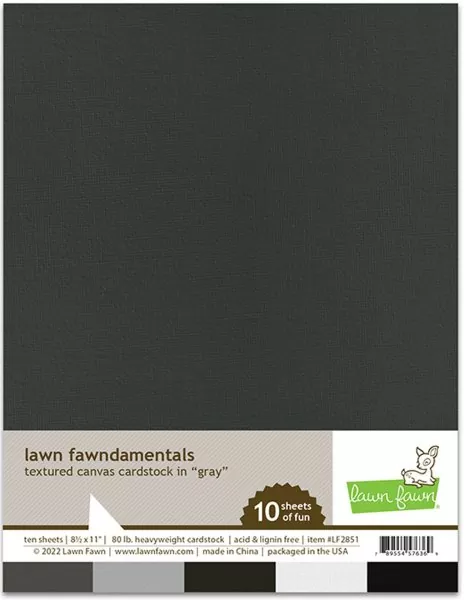 Gray Textured Canvas Cardstock Lawn Fawn