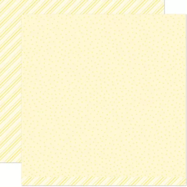 Stripes 'n' Sprinkles Yay Yellow lawn fawn scrapbooking papier 1
