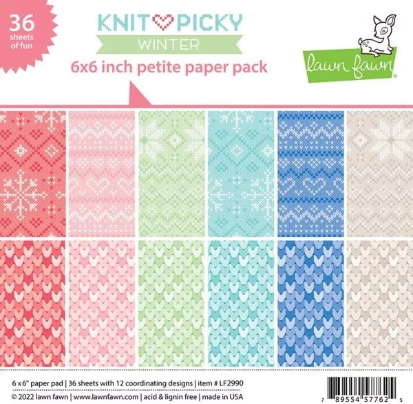 Knit Picky Winter Petite Paper Pack 6x6 Lawn Fawn