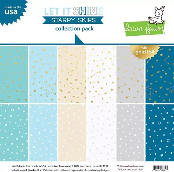 Let It Shine Starry Skies Papier Collection Pack Lawn Fawn
