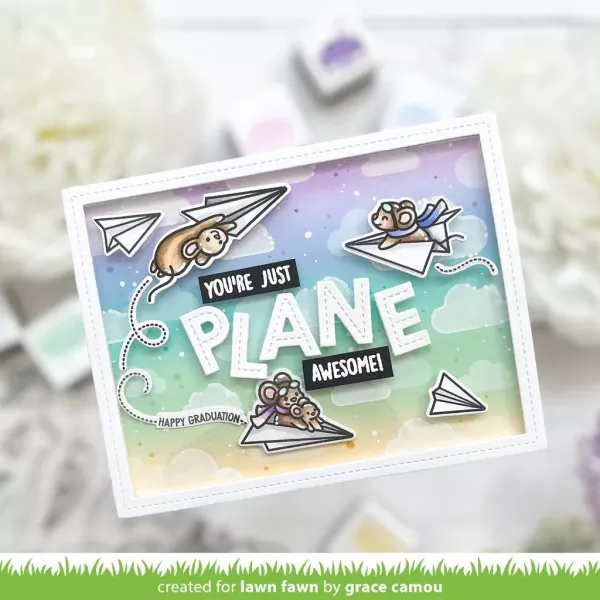 Just Plane Awesome Sentiment Trails Stempel Lawn Fawn 1