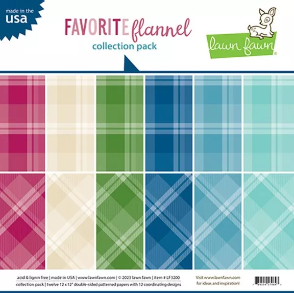 Favorite Flannel Papier Collection Pack Lawn Fawn