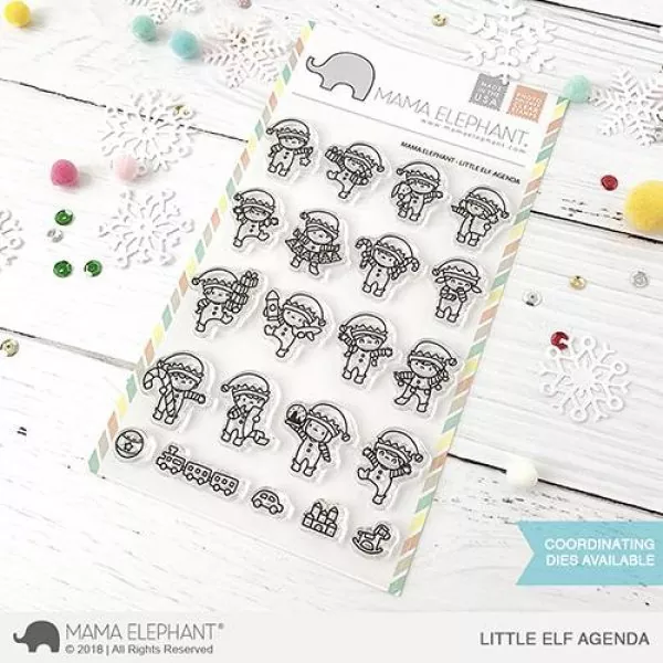 LITTLE ELF AGENDA clear stamps mama elephant