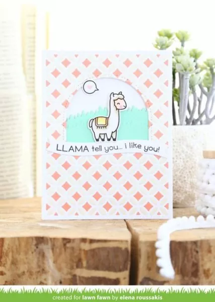 LlamaTellYou LF1678 clearstamps Lawn Fawn 4