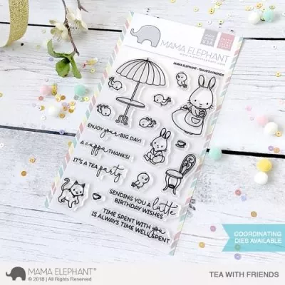 ME1802 227 tea with friends clear stamps mama elephant