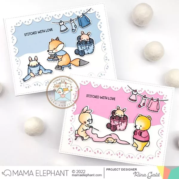 Stitched with Love Clear Stamps Stempel Mama Elephant 1