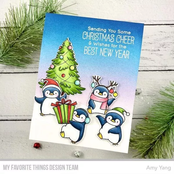 Holiday Penguins Stanzen My Favorite Things 2