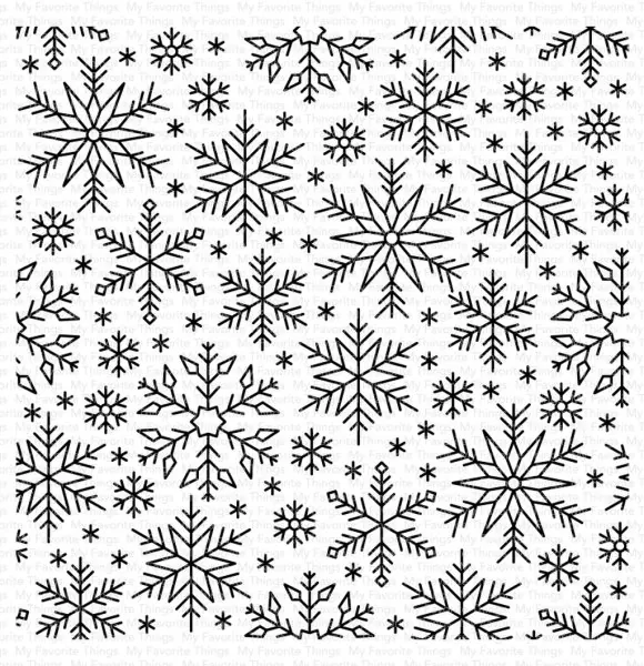Snowflake Flurry Hintergrund Stempel Rubber Stamp My Favorite Things