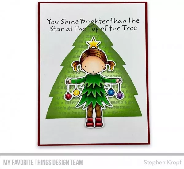 Christmas Tree Background Stencil Schablone My Favorite Things 2