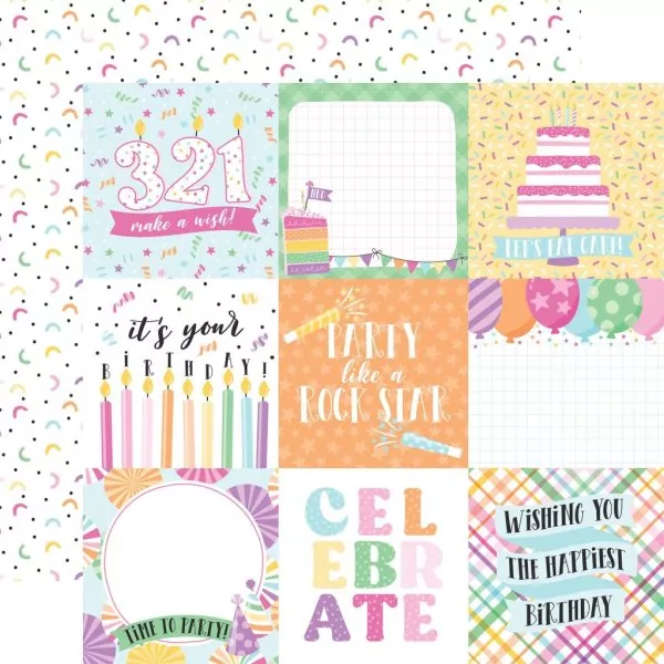 Echo Park Make A Wish Birthday Girl 12x12 inch collection kit 1