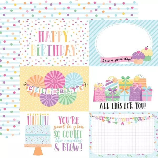 Echo Park Make A Wish Birthday Girl 12x12 inch collection kit 5