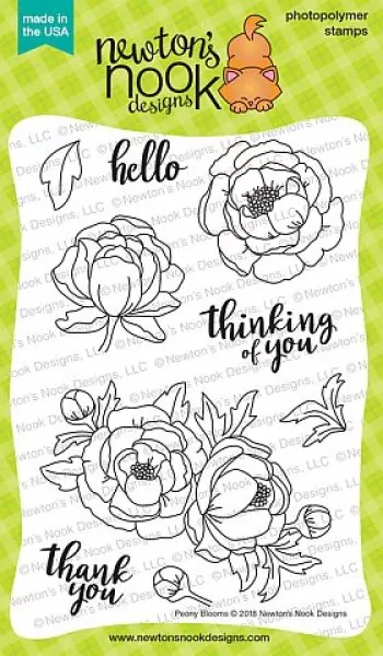 NN1805S03 PeonyBlooms Clear Stamps Sempel Newtons Nook
