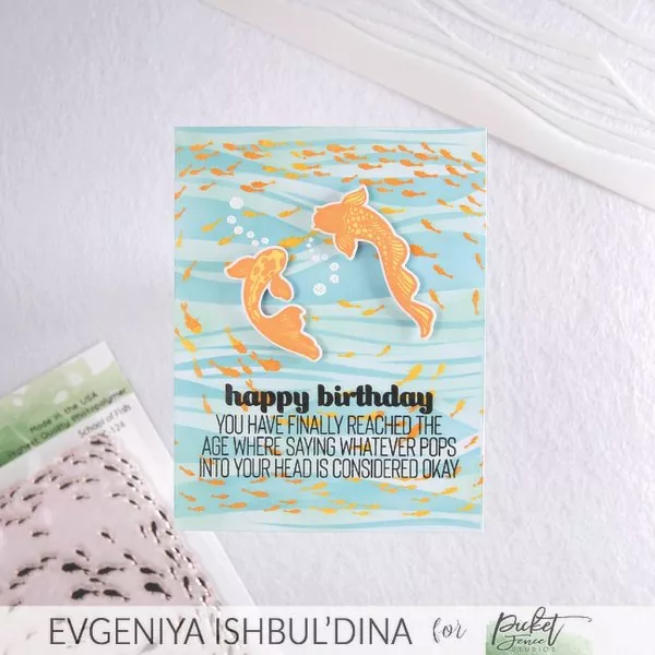 School of Fish clear stamps picket fence studios 1
