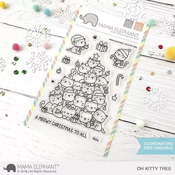 OH KITTY TREE clear stamps mama elephant