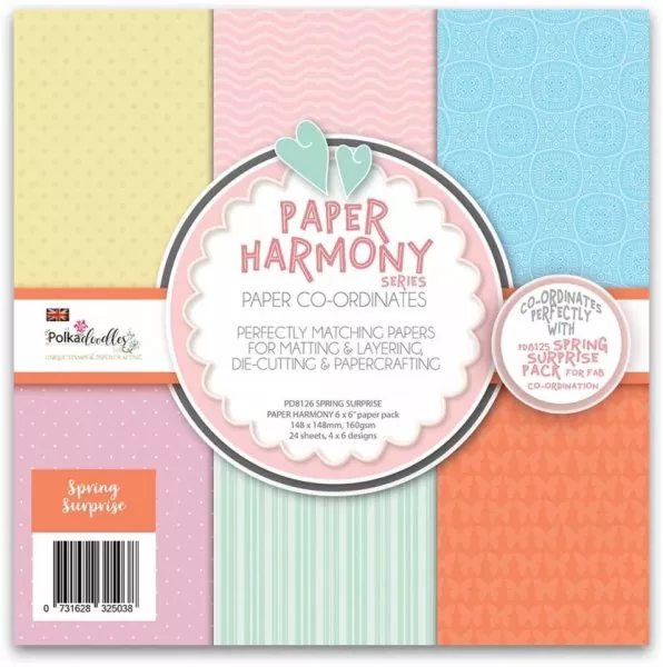 Spring Harmony 6x6 inch paper pack Polkadoodles