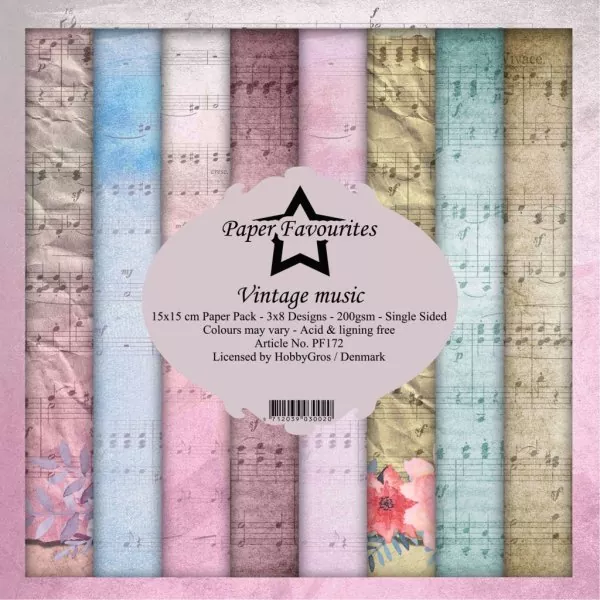 Paper Favourites Vintage Music 6x6 inch paper pack