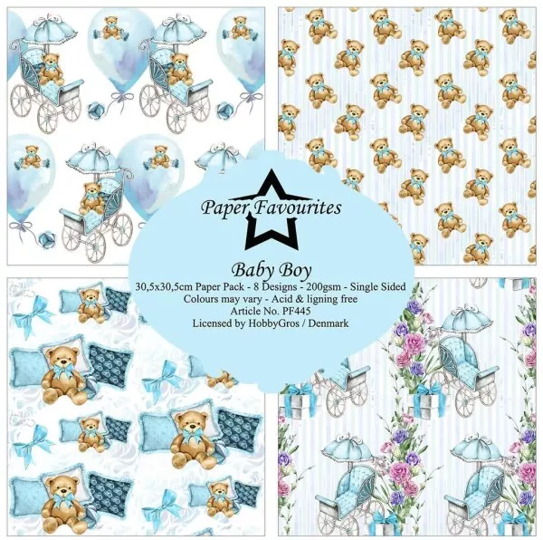 Baby Boy 12"x12" Paper Pack Paper Favourites 1