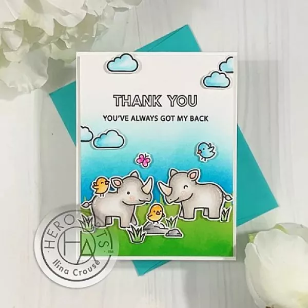 PR103 big thanks hero arts alwn fawn clear stamps 1