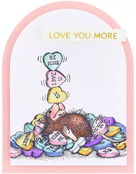 House-Mouse Candy Hearts Spellbinders Gummistempel 2