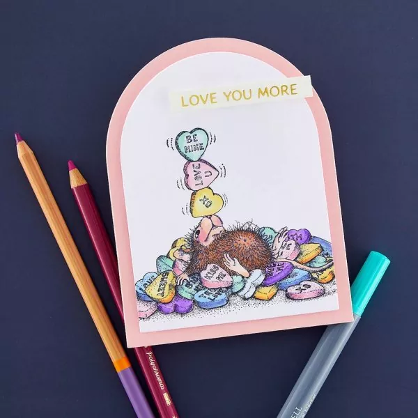 House-Mouse Candy Hearts Spellbinders Gummistempel 3