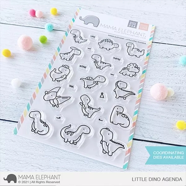 Little Dino Agenda Clear Stamps Mama Elephant