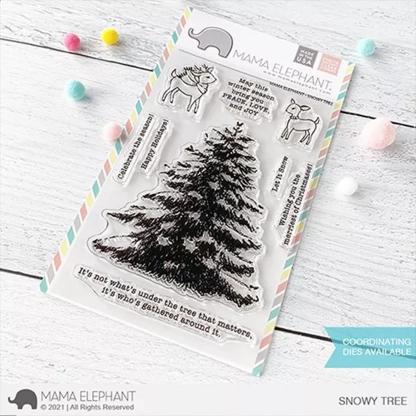 Snowy Tree Clear Stamps Stempel Mama Elephant