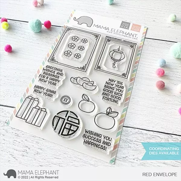 Red Envelope Clear Stamps Stempel Mama Elephant