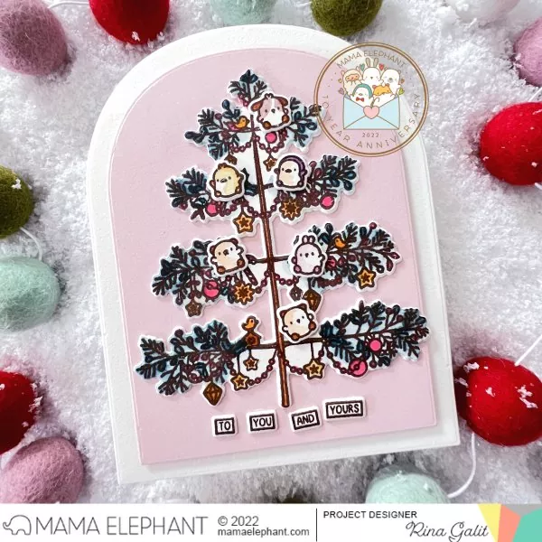 Festive Tree Clear Stamps Mama Elephant 1