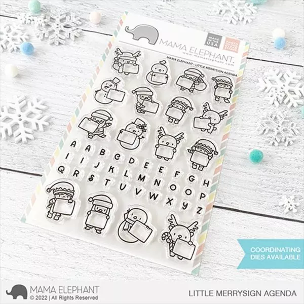Little Merrysign Agenda Clear Stamps Stempel Mama Elephant