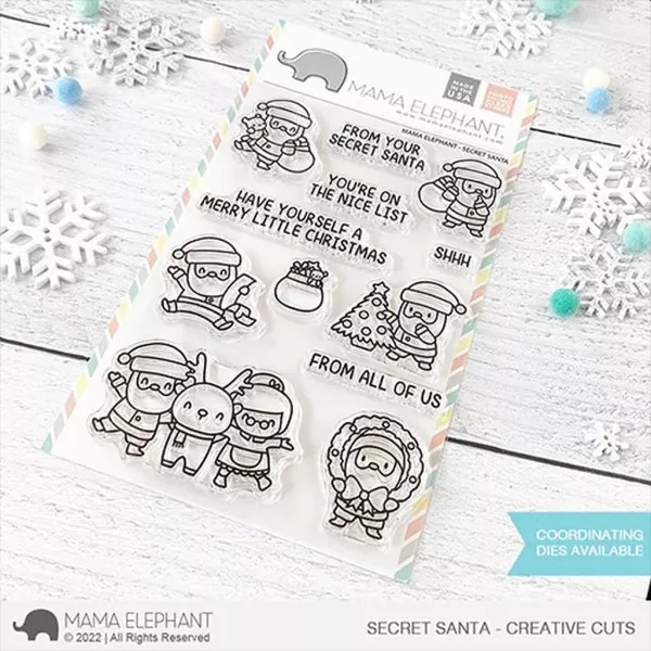 Secret Santa Clear Stamps Stempel Mama Elephant