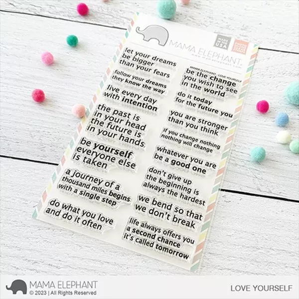 Love Yourself Clear Stamps Stempel Mama Elephant