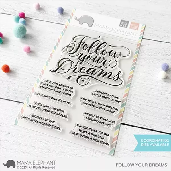 Follow Your Dreams Clear Stamps Stempel Mama Elephant