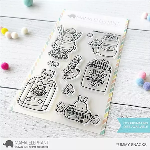 Yummy Snacks Clear Stamps Stempel Mama Elephant