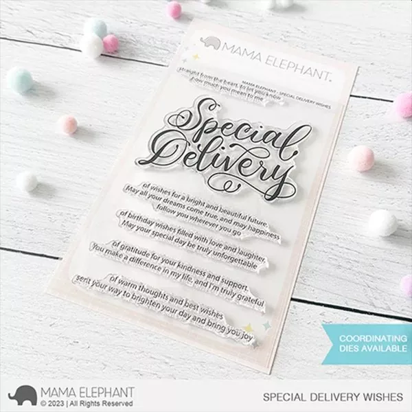Special Delivery Wishes Clear Stamps Stempel Mama Elephant