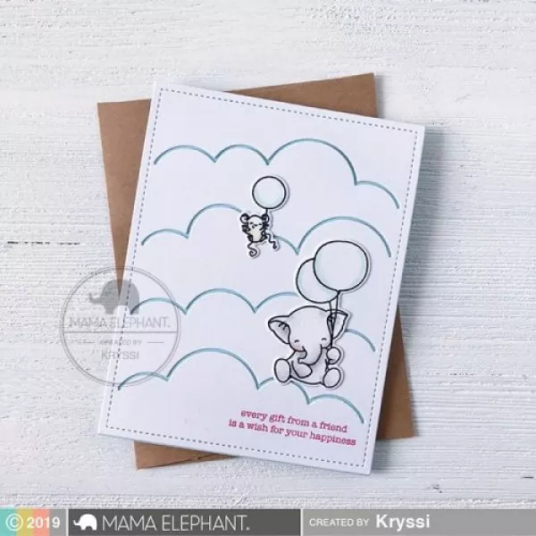 S FLYING WITH FRIENDS clearstamp Mama Elephant 1