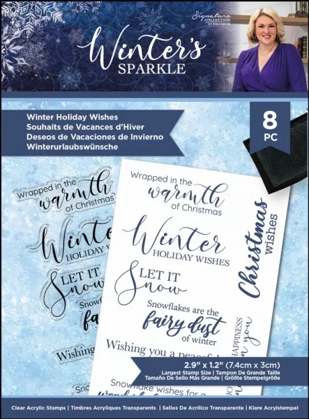 Winter's Sparkle - Winter Holiday Wishes stempel set crafters companion