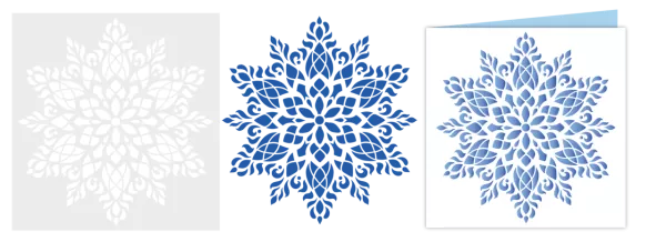 Winter's Sparkle - Delicate Snowflake schablonen crafters companion 1