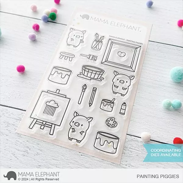 Painting Piggies Clear Stamps Stempel Mama Elephant