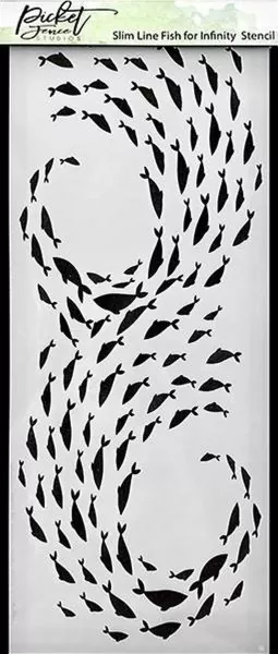 Fish for Infinity stencil stencil picket fence studios 1
