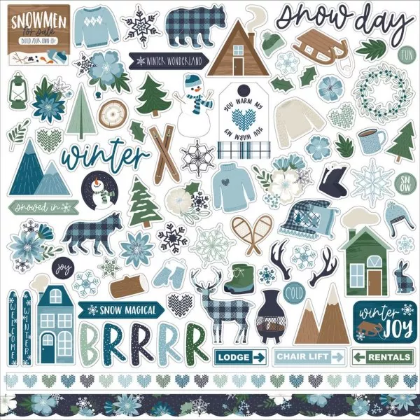 Echo Park Snowed In 12x12 inch collection kit 9