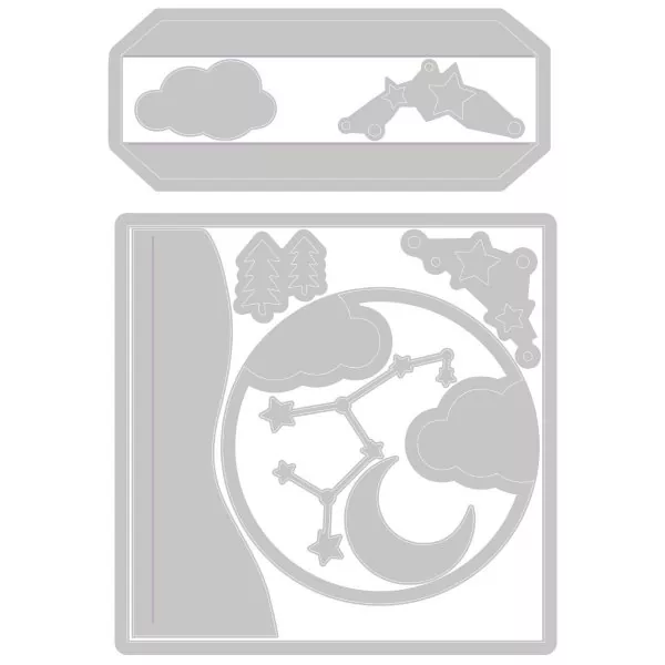 Celestial Box Card Thinlits Stanzen von Olivia Rose Sizzix 1