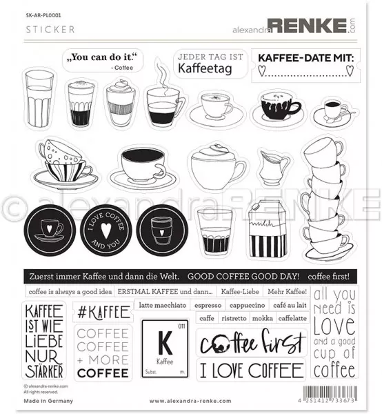 SK AR PL0001 kaffee sticker alexandra renke