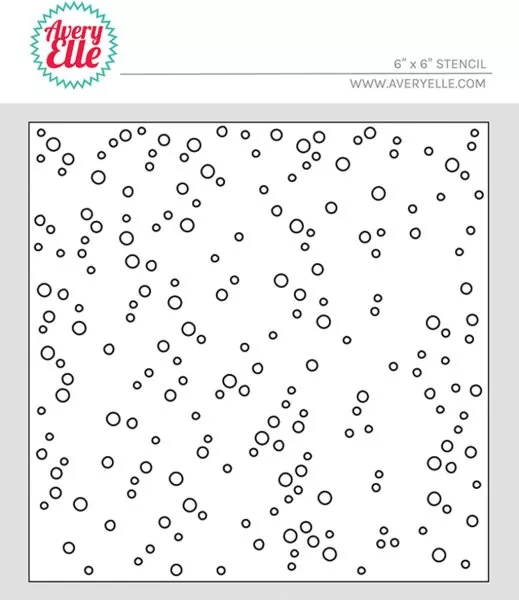 Avery Elle Random Dots 6x6 inch schablone
