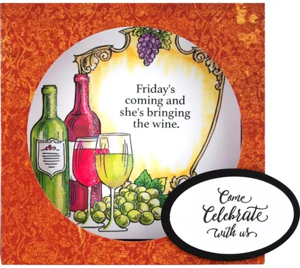 Wine Frame stampendous clear stamps 2