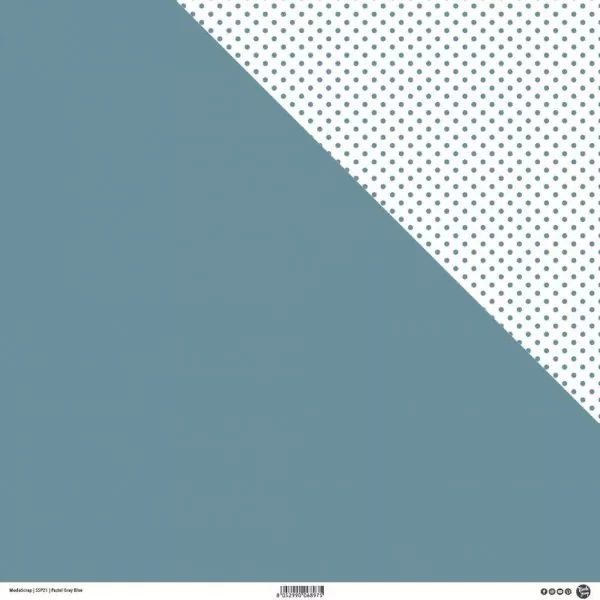 modascrap doppelseitiges Designpapier pastel Gray Blue